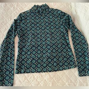 Anthropologie Maeve Blue Floral Blouse